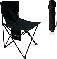 Vista 8 de Smartmak Silla de sauna plegable rápida, reforzada, adecuada para sauna, playa y picnic, color negro