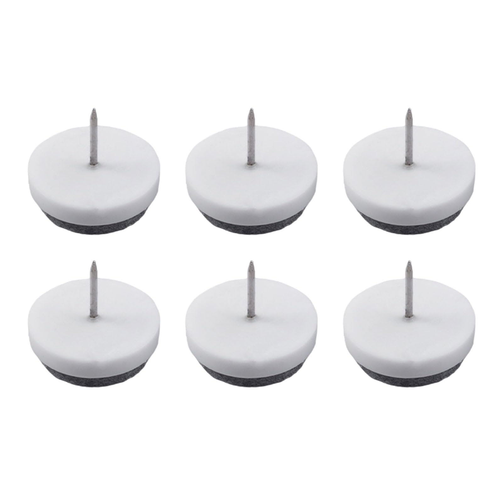 200Pcs Furniture Felt Feet Pad Heavy Duty Nails-on Slider Glides Pad Chair Leg Floor Protectors Round Furniture Wood Floor Protector Nails Thickened Chair Leg
