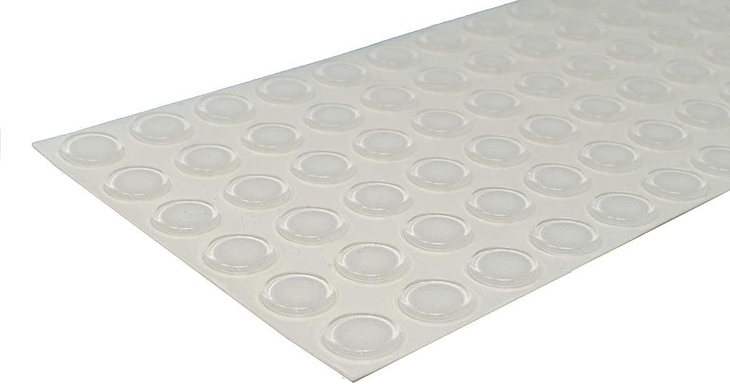 Bumper Specialties Self Adhesive Bumper Feet 0.810" x 0.120" (20.6mm x 3.0mm) Clear Cylindrical Polyurethane Pads for Industrial Surface Protection, 2,520 Pieces per Box, BS24