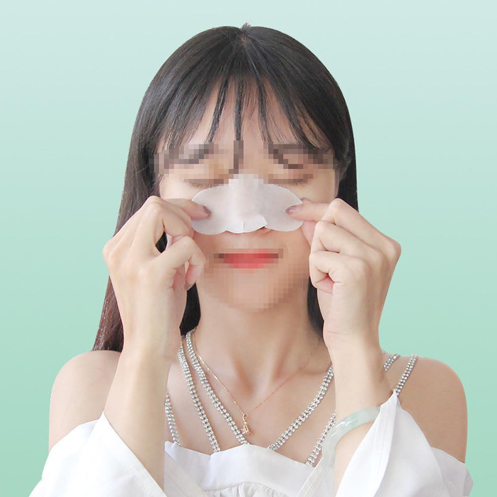 400pcs Non-Woven Cotton Nose Pad Disposable Nose Strip Patches White Cotton Nose Strip Towel Cosmetic Facial Paper Sheet