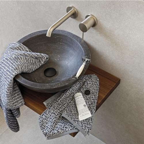 Möve Brooklyn Pinstripe Hand Towel 50 x 100 cm Natural/Deep Sea, Nature/Deep Sea - 042, Handtuch 50x100 cm - Image 4