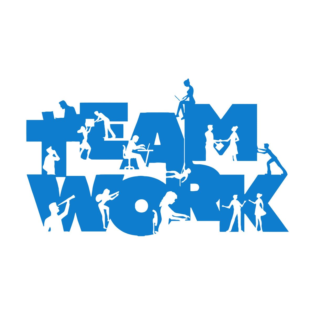 Office Wall Decal Business Job People Work Teamwork Stickers for Decoration Mural Removable Vinyl Decals Large - 56x91cm
