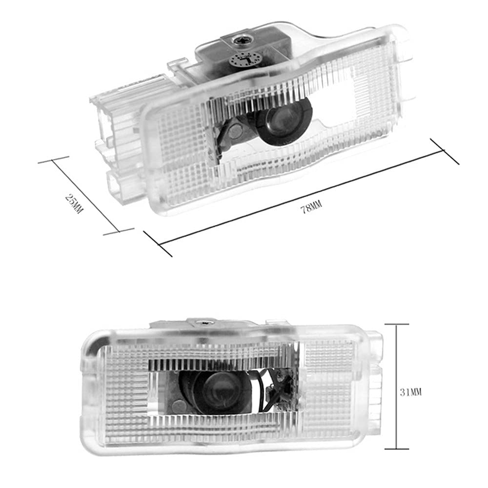 2Â unidades Auto Puerta Logo Puerta Iluminación LED Bienvenida Logo proyector Light Laser brilla Logo de puerta… (A)
