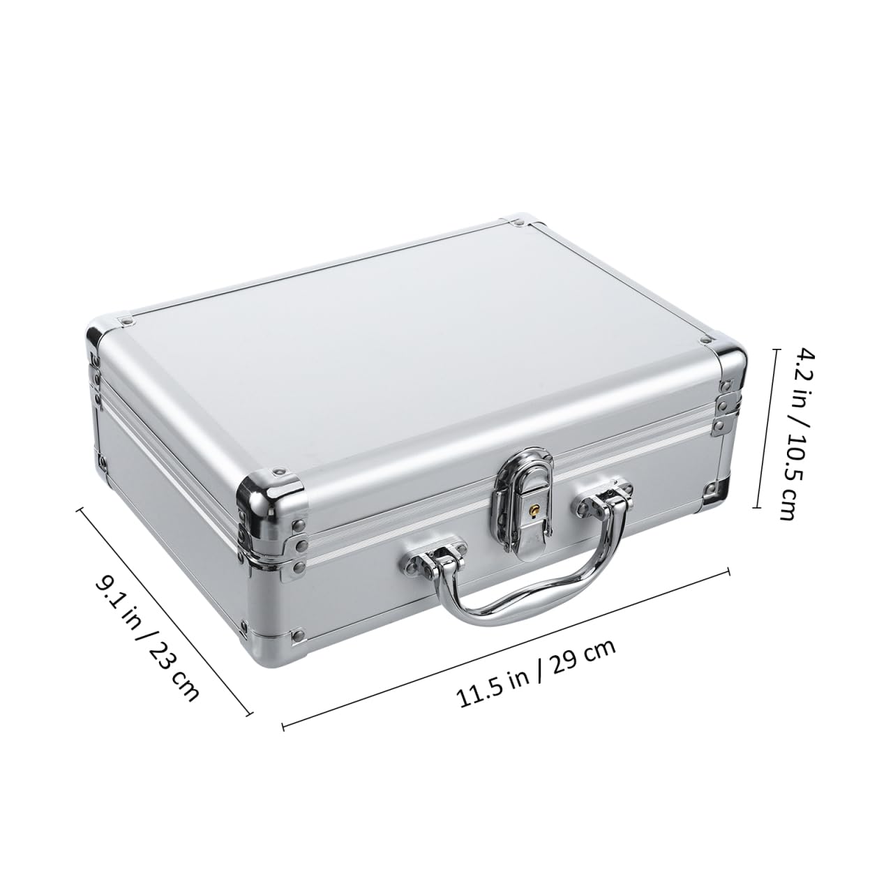 SHINEOFI Valigetta Rigida in Lega Di Alluminio 11.42X8.07X4.13In Valigia Portatile Con Maniglia Per Organizer Attrezzi Trucco E Accessori Professionali