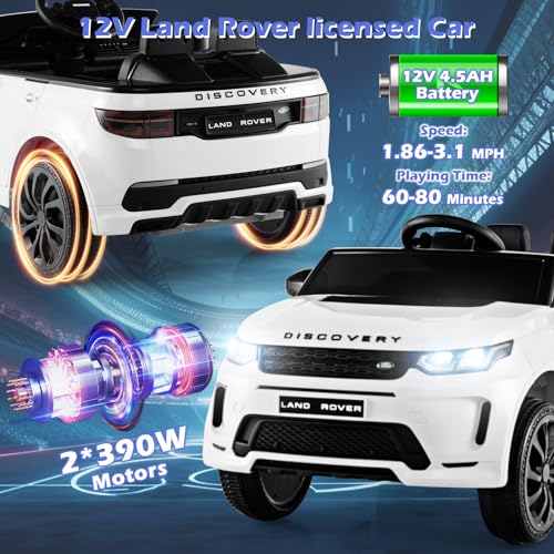 Condition photo showing New/Like New for costzon 12v kids ride on car, licensed land rover electric vehicle (white)