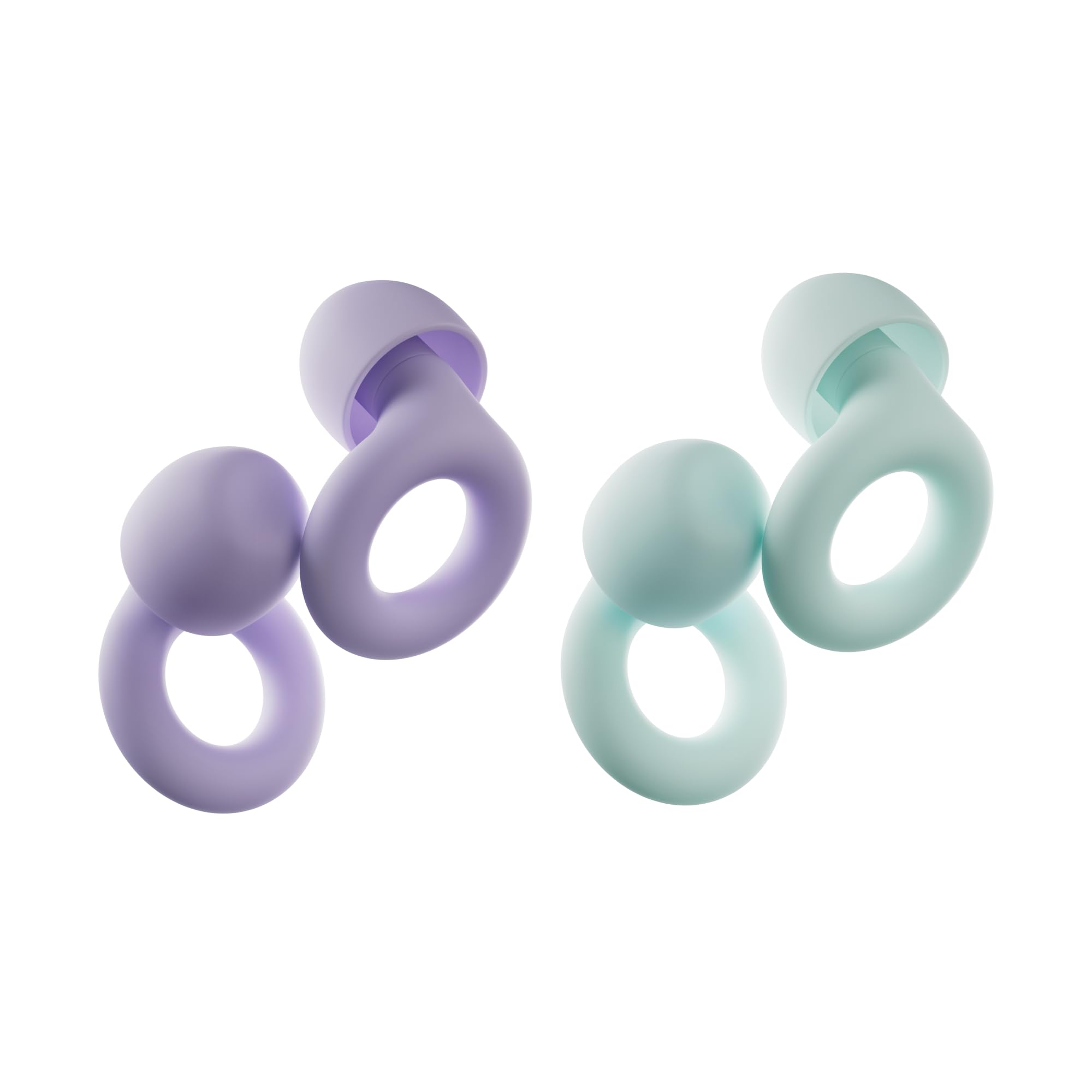 Loop Earplugs Quiet Bundle 2-Pack - Flexible Reusable Ear Plugs for Sleep Focus Travel Noise Sensitivity Comfy Adjustable