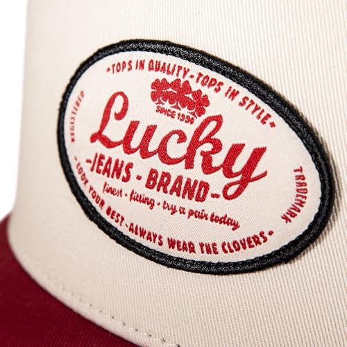 Image of Lucky Brand Snapback Hat | Adjustable | Baseball Cap | Retro | American Heritage | 5 Panel Design | Cotton Canvas