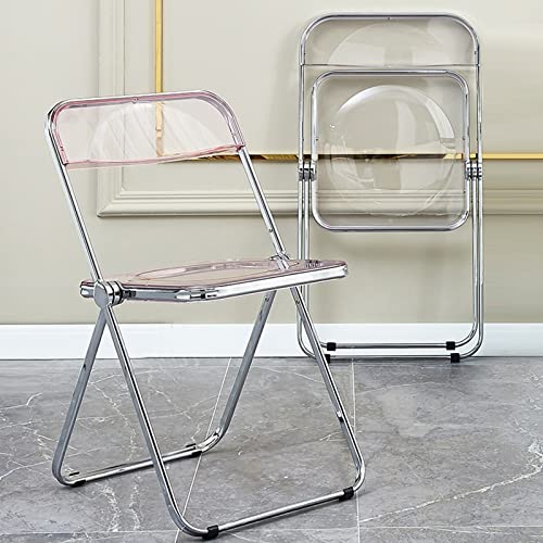 Chaise pliante en acrylique transparent, peu encombrante et facile à nettoyer, idéale pour la salle à manger et la maison