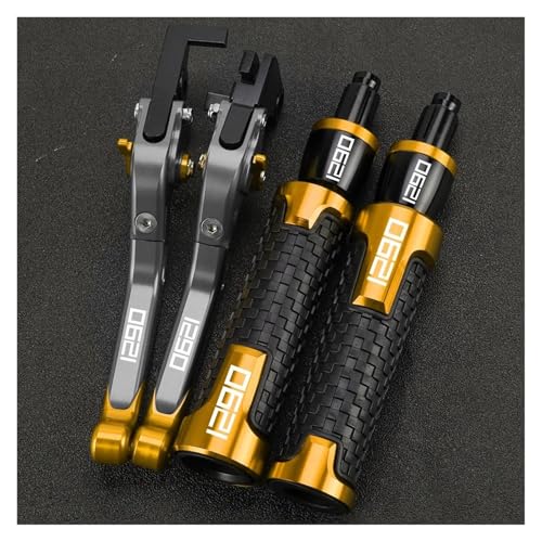 自転車 1290スーパーデュークR/GTスーパーデューク1290折りたたみブレーキクラッチレバー1290スーパーデュークハンドルエンドに最適(Gold2)