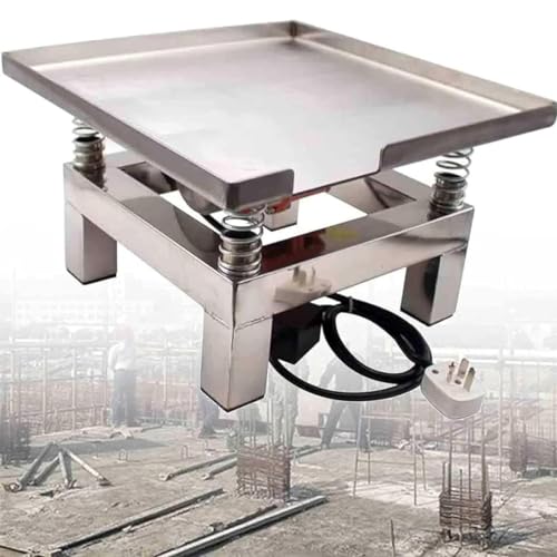 Mesas Vibratorias para Hormigón, Mesa Vibradora Eléctrica de Placa Plana, Plataforma de Vibración para Pruebas en Banco, 3000 RPM, para Eliminar Burbujas de Aire, 50 x 50 x 25 cm miniatura 1