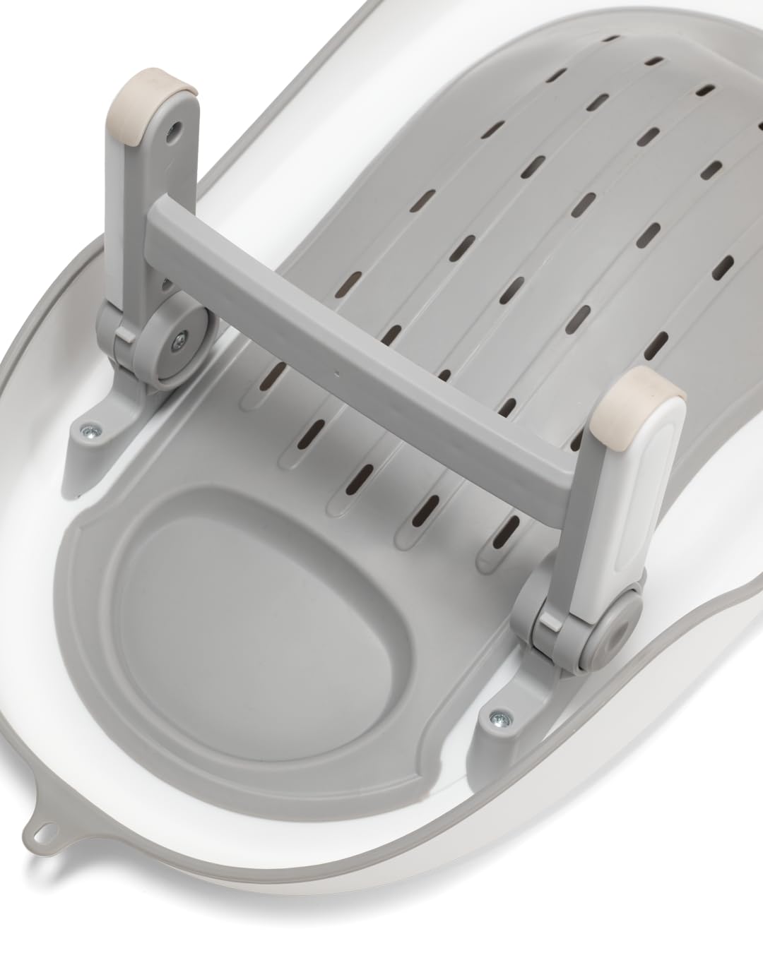 Twistshake Baby Babybadewanne V2 Set | Faltbare Badewanne mit Badekissen & Spüler | 30L Fassungsvermögen | BPA-frei | 0–4 Jahre | Gris Pastel