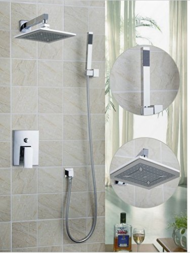 Ensemble de bras de pomme de douche carrée Gowe en laiton pour douche murale