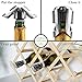 Champagne Stoppers for Sparkling Bottle Sealing - Saver Accessories Toppers for Wine Napa Moet Bottega - Dual-sided Stainless Steel Cover Bottles, Champagne corks for sparkling wine Silver Gray 6 pack