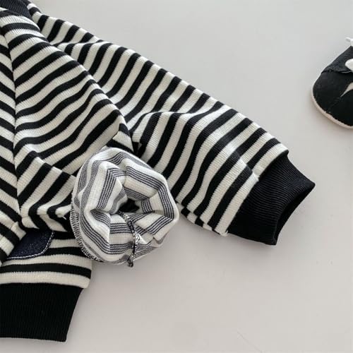 Toddler Kids Striped Knitted Cardigan Girls Boys Cute Casual Button down Jacket Coats with Pocket Fall Winter Fashion Clothes4