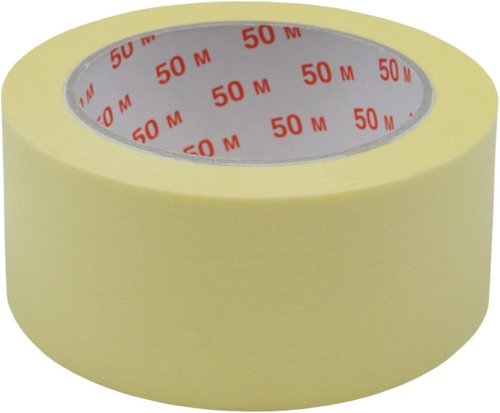 Masking tape with strong glue 50mm wide +60C, 50m/roll (4
