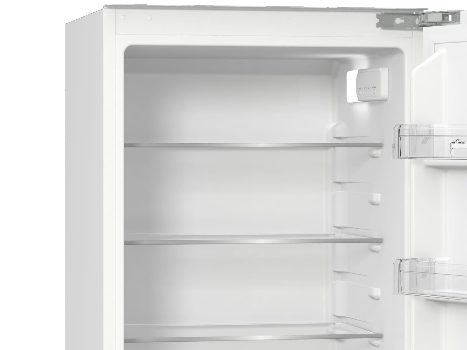 Gorenje RKI514D22 - Frigorifero da incasso con 145 nicchia/cerniera per porta fissa, classe di efficienza energetica: D/FrostLess/208 litri/display digitale della temperatura/illuminazione a