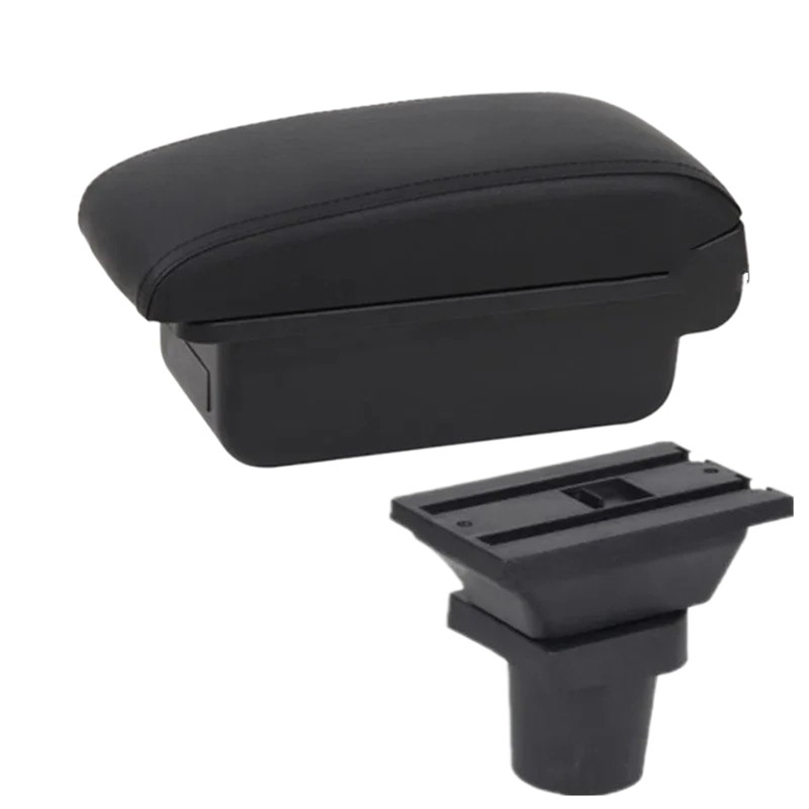 AWGNTQQ Car Armrests For Focus Mk1 Car Armrest Box Center Storage Interior Dedicated Retrofit Accessories(A2 black line No USB)