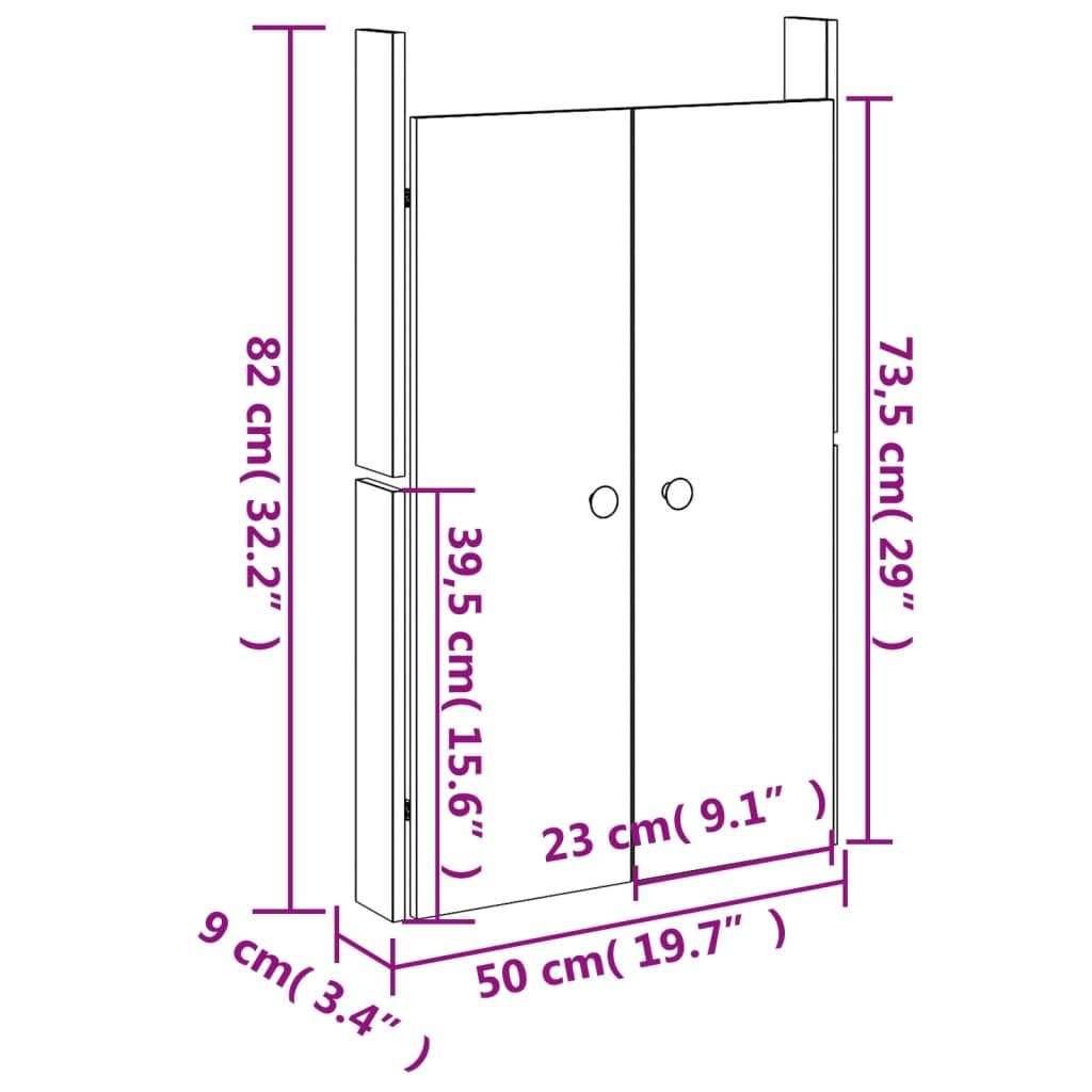 vidaXL Outdoor Kitchen Doors MEPPEL 2 pcs 50x9x82 cm Solid Wood Pine