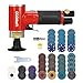 UPWOOD Mini Druckluft Rotationsschleifer Set 50mm, Pneumatisches Mini Druckluftschleifer Set, rechtwinklige Oberflächenvorbereitungswer... mit 41 Rollverriegelungsscheiben