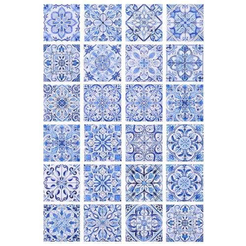 Papier peint maison de poupée floral victorien autocollant en PVC imperméable 24 pièces