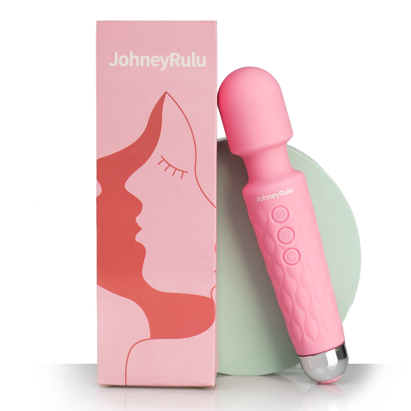 Personal Wand Massager 20 Magic Vibration Modes & 8 Speeds Whisper Quiet Waterproof Cordless Handheld Neck Shoulder Back Body Massage Sports Recovery & Muscle Aches