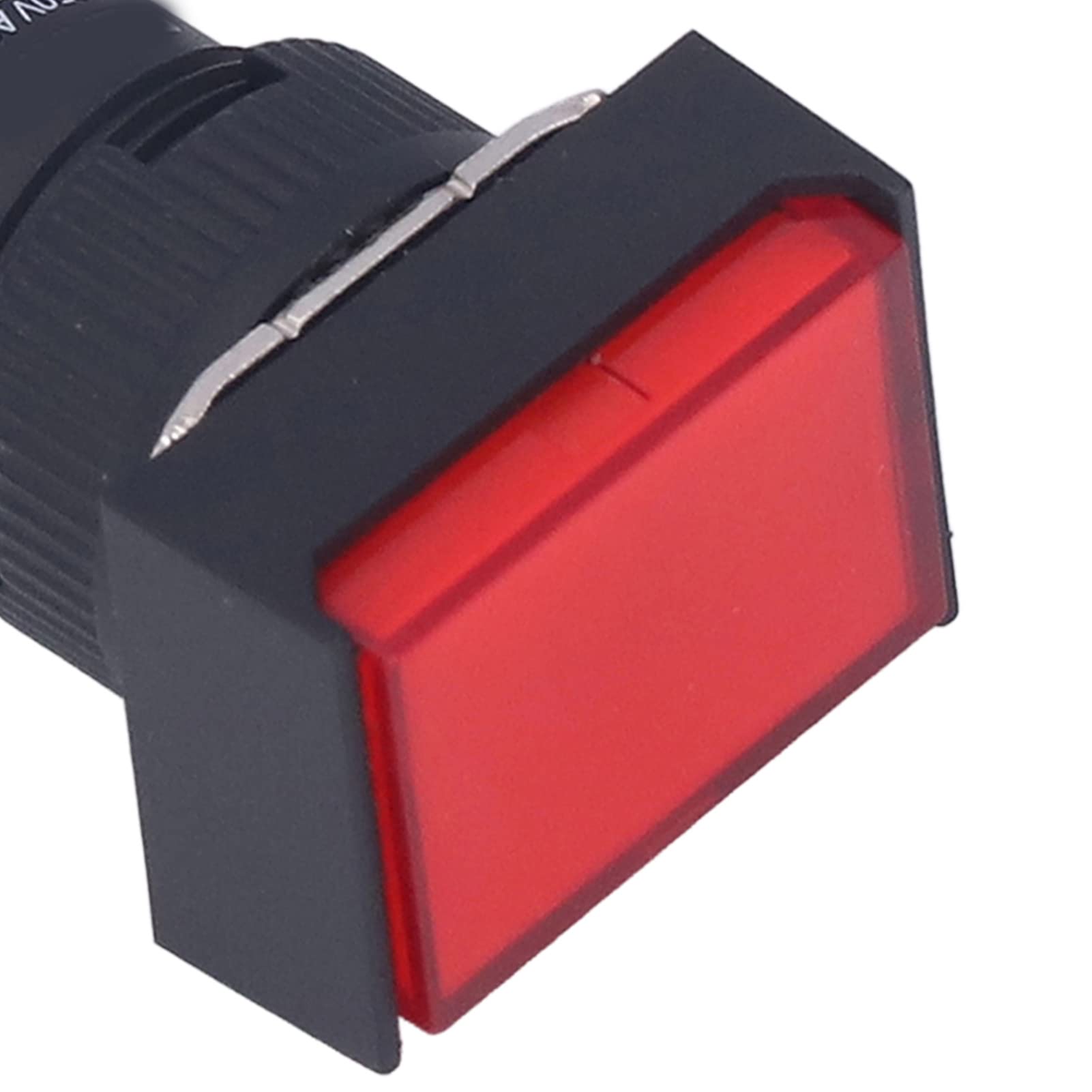 FTVOGUE Interruptor de Botón Momentáneo con Luz Rectangular Autoblocante