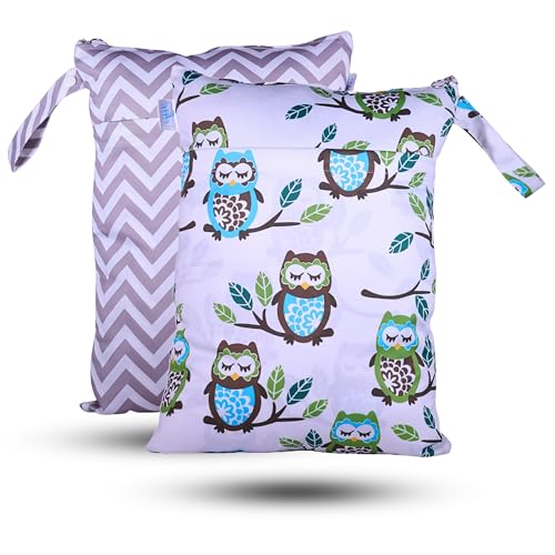 Image of Chic Buddy Waterproof Wet Bag, Washable, Reusable for Travel, Beach, Pool, Stroller, Diapers, Dirty Gym Clothes, Wet Swimsuits, Toiletries (Wild Streak, Wet Bag /Dry Bag)