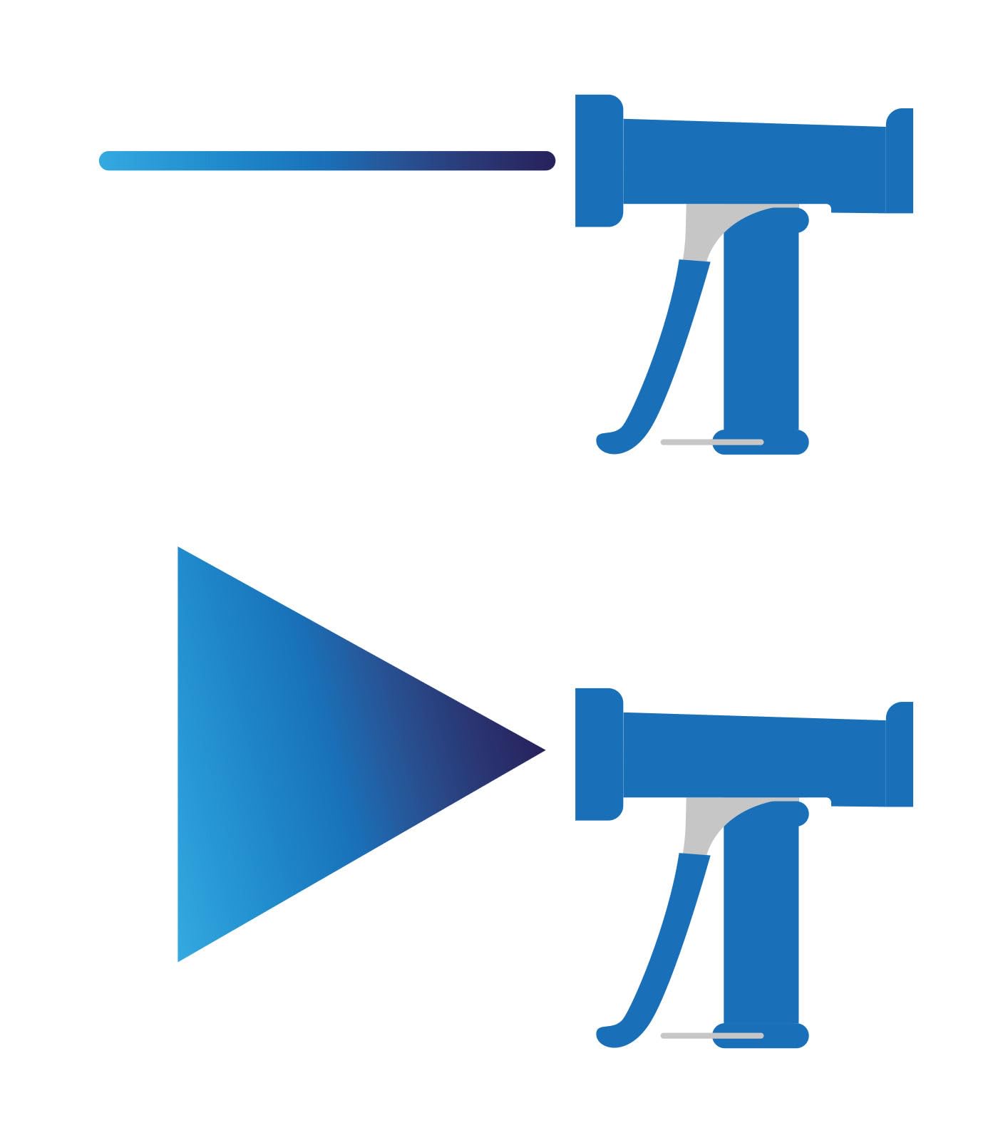 Pistolet de nettoyage Kerbl, douchette, bleu, laiton, acier inoxydable, 14,5 x 5,7 x 16,3 cm, 25 l/min, max. 24 bars, 50 °C, raccord ½", avec jet d'eau réglable en continu