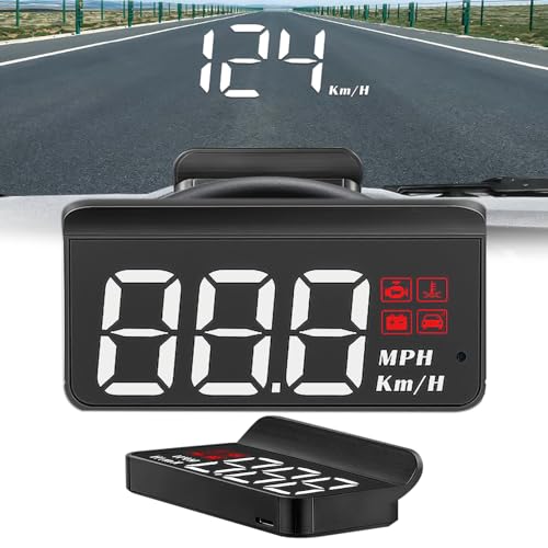 Head Up Display Auto: Head-up-Display mit Weißem Licht, Speedometer mit...