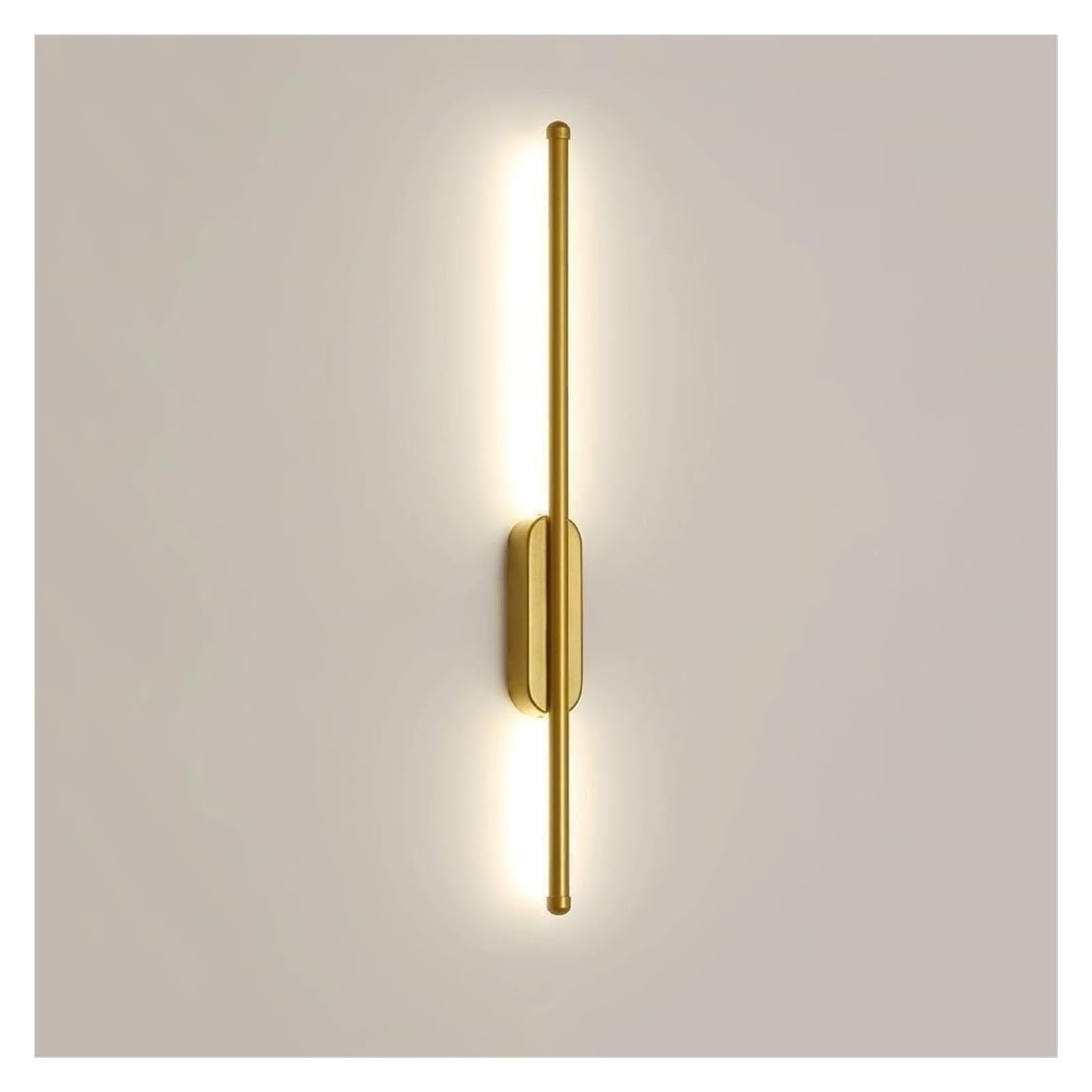 VDOQTLJT Background Linear Wall Lamp LED Long Strip Sconce Modern Simple Aluminum Light Indoor Bedside Lantern Lamps sconces(Gold,60CM)