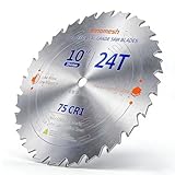 10 Inch Table Saw Blade 24 Teeth,T24 Rip Blade for Table Saw...