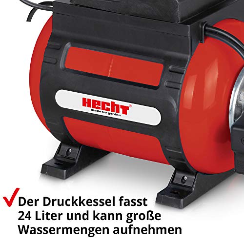 HECHT Hauswasserwerk (Brandneu) – 1100 Watt – Wasserpumpe – max. 8 m selbstansaugend – max....