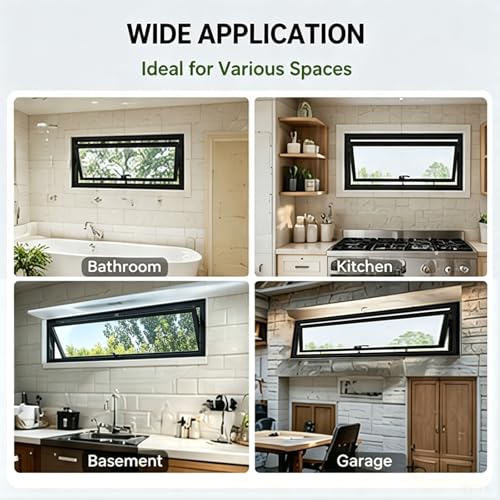 Ventana giratoria de 360° de aluminio y cristal para sótano o baño 8