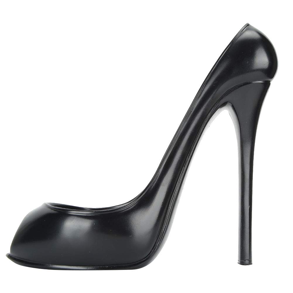 Tissting Porte-Bouteilles à Talons Hauts 22 cm/8.7 Pouces Noir Support de Vin - Support de Vin Autoportant pour Maison Salon Bar Décoration Unique Cadeau Créatif