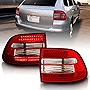 AmeriLite Red Clear LED Tail Lights Pair For Porsche Cayenne SUV - Driver And Passenger Side