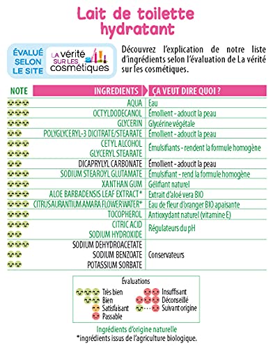 Love & Lait de Toilette Hydratant Bio 0% 500 ml Fabriqué en France - vue 3