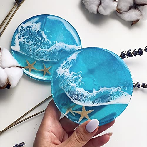 Sjubaopen ME 4 Pcs Thickened Coaster Resin Molds thumb #4