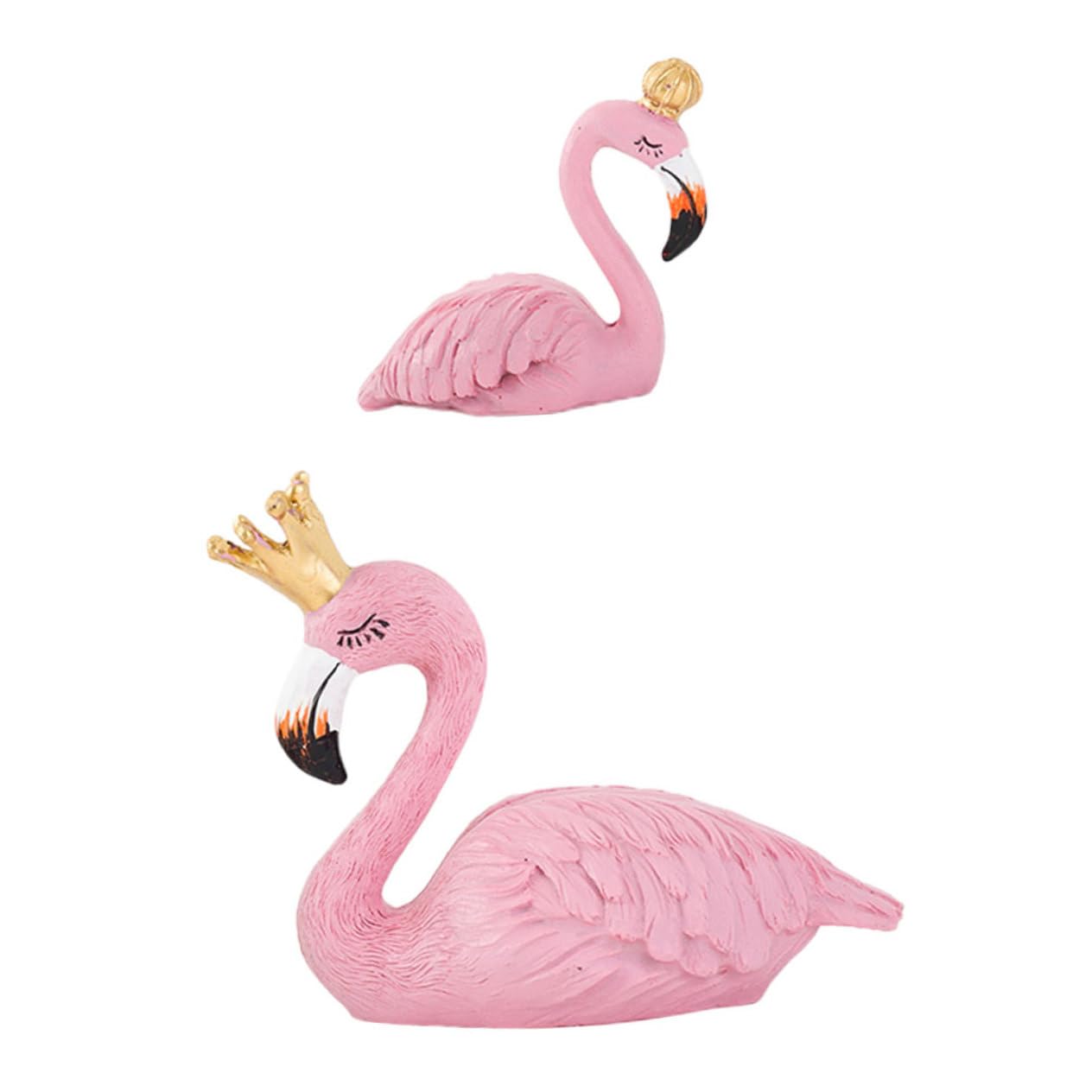 Toyvian Statua Fenicottero Rosa in Resina 2pezzi, Decorazioni