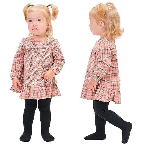 Stelle Toddler Girls Tights Baby Cable Knit Thick Stockings Cotton Winter Warm Leggings Pantyhose 1/2/3 Pack2