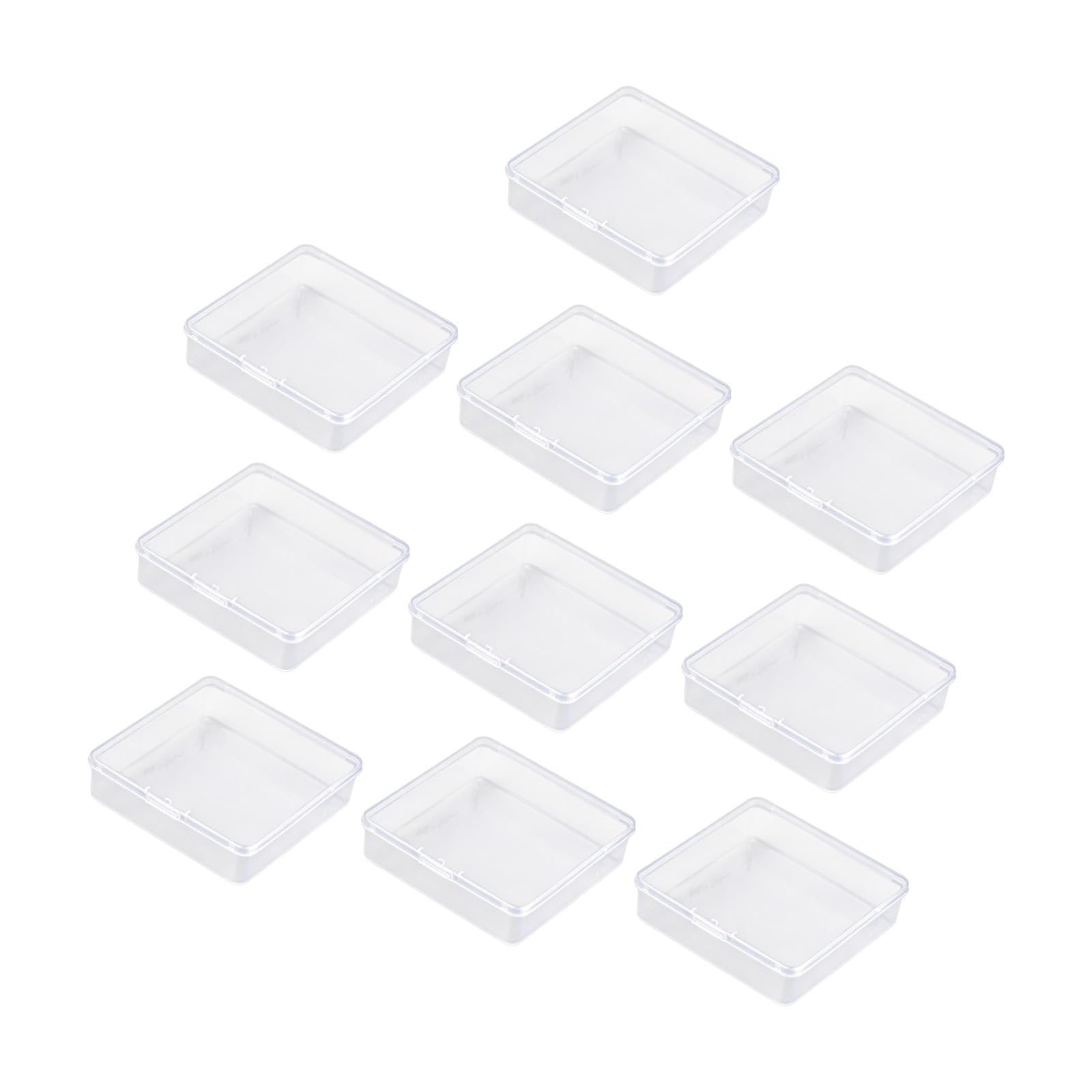 KAHDGSS 8.6Cm Square Organiser Transparently PP Box for Jewelry Making Electronic Repair Parts Small Item Storage Waterproof Container