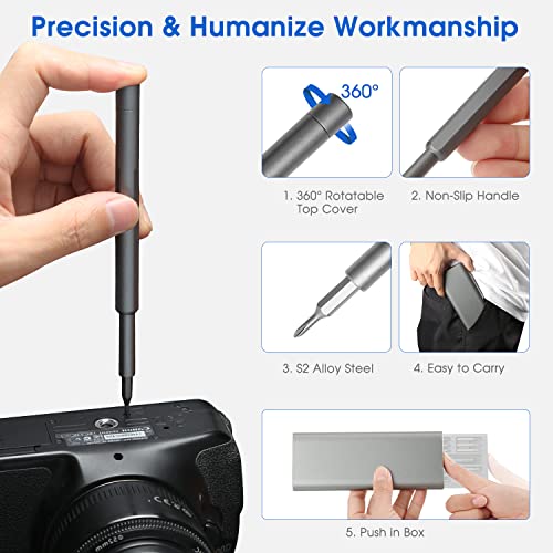 Soonan Mini Precision Screwdriver Set, 48 In 1 Small Screwdriver Torx Bit Set, With Premium Quality Aluminum Case For Iphone, Smartphone, Ipad, Pc, Electronic Toys, Laptop, Eyeglasses #TOP2