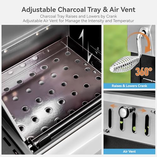 Green Party GP-E02GR-019 3 Burner Propane Gas And Charcoal Grill Combo thumb #6