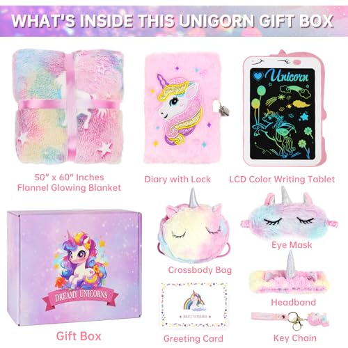 Image of Jenria Unicorn Gifts for Girls, Girls Toys Age 6-8, Birthday Gifts for Girls Age 3 4 5 6 7 8 Years Old Girl, Easter Baskets for Kids, Birthday Gift Ideas, Unicorn Toys for Daughter, Niece