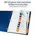 Avery Plastic 10 Tab Dividers for 3 Ring Binders, Customizable Table of Contents, Multicolor Tabs,1 Set(11818),Multi-Color