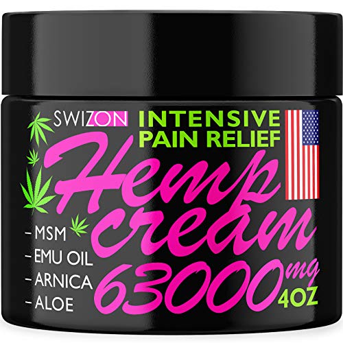 Natural Hemp Cream Intensive Pain Relief for Arthritis & Joint Inflammation - Made