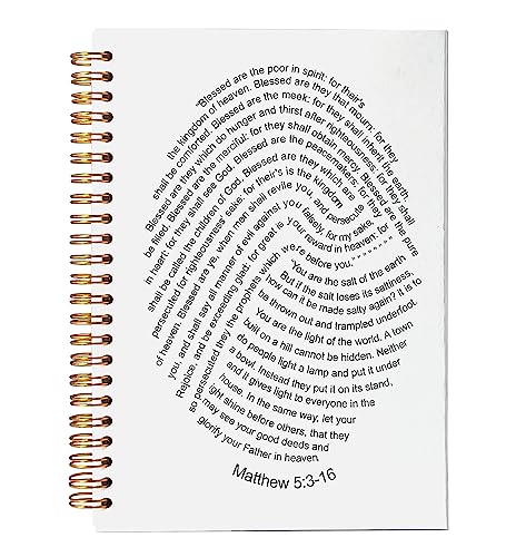 Cadeaux chrétiens cahier Matthieu 5 pour méditation biblique à couverture rigide