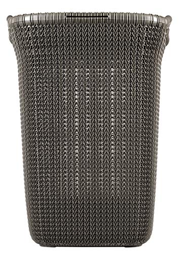 Curver 228410 - Cesta de ropa Knit, 57 L, 43.2 x 32.1 x 59.4 cm, color marrón topo