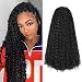 7Pcs Passion Twist Hair 18 Inch Long Bohemian For Goddness Twist Crochet Braiding Hair Synthetic Fiber Water Wave Crochet Hair Extension (18"7pcs, 1B)