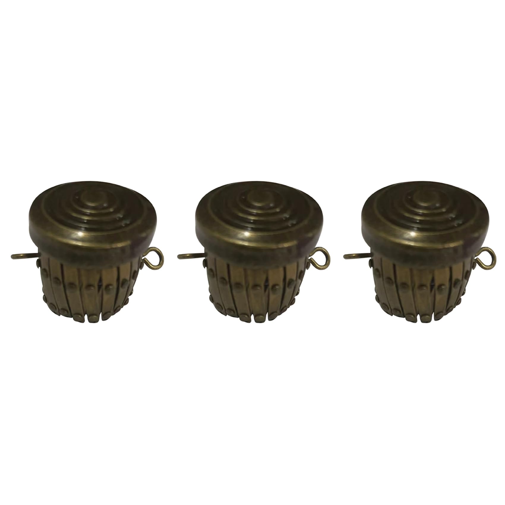 Hndhbfgrt 3X Round Finish Bags Hardware Purse Frame Parts Pen Bag Clutch Frame Clasp Coin Cylinder Purse Accessories(Bronze)