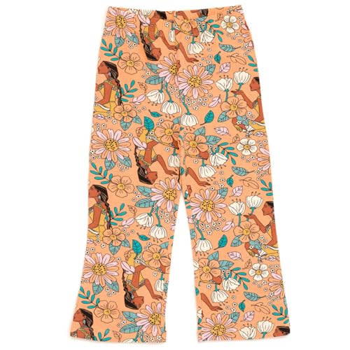 Image of Disney Princess Girls' 2-Piece T-Shirt and Leggings Set Toddler to Big Kid | 2-Piece Coordinated Set, Elastic Waistband Leggings, Breathable Cotton Fabric